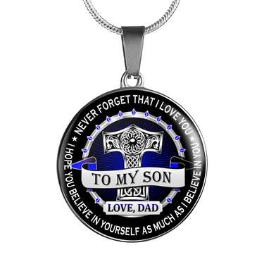 Mjolnir Necklace For Son Love Father - Thor Odinson Pendant for Teen Son